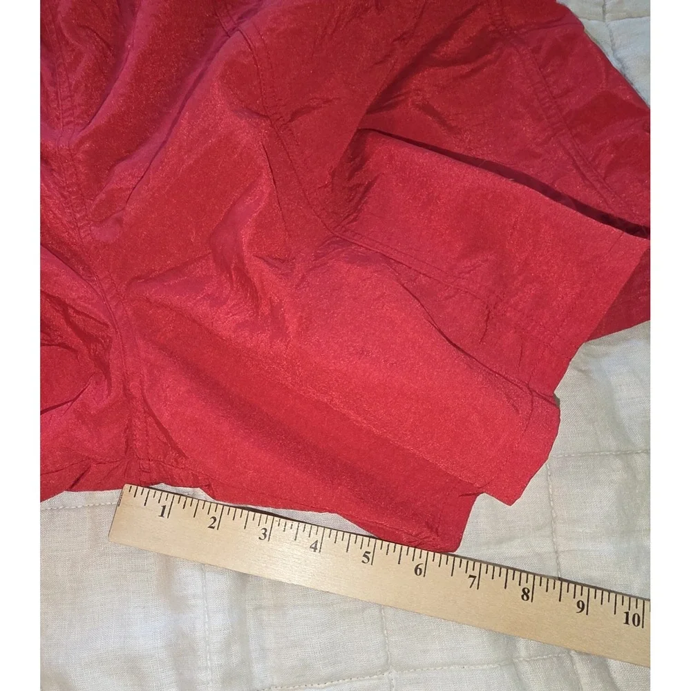 Speedo Swim Trunk Board Shorts Men's XXL Red Elastic Waist Mesh Lined‎